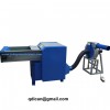 Fiber opening and pillow filling machine with single nozzle